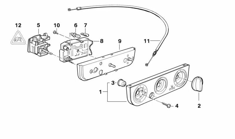 Regulador de calefacción para BMW E36 (OEM 64118368295). Original BMW.