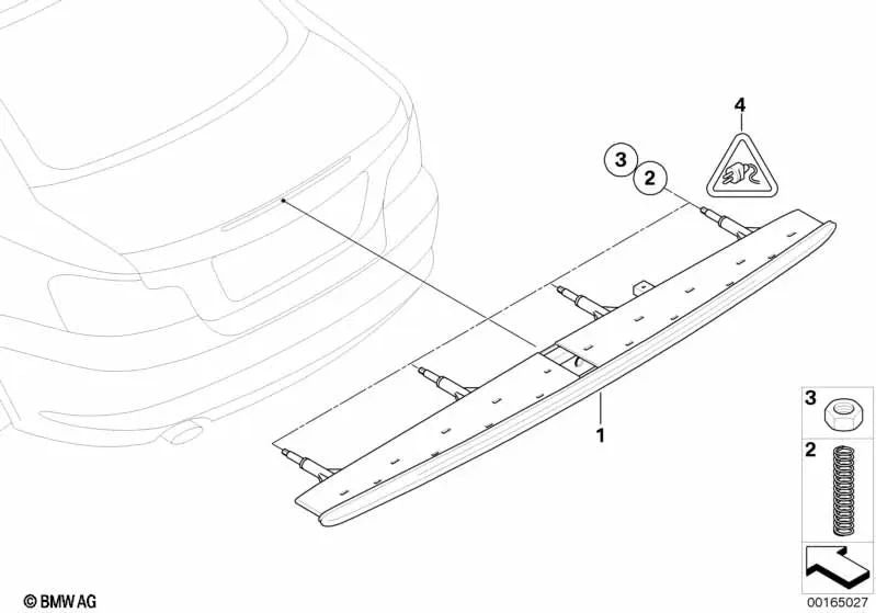 Muelle de compresión para BMW E82, E88 (OEM 63257211238). Original BMW