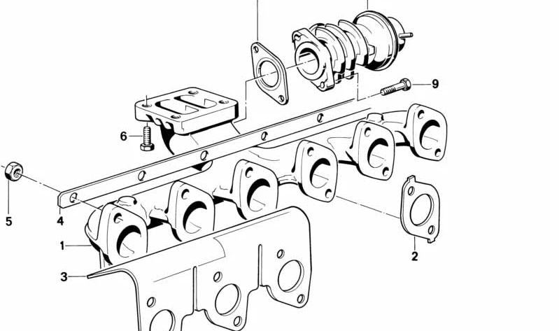 Junta sin amianto OEM 11712243895 para BMW E30, E28, E34. Original BMW.