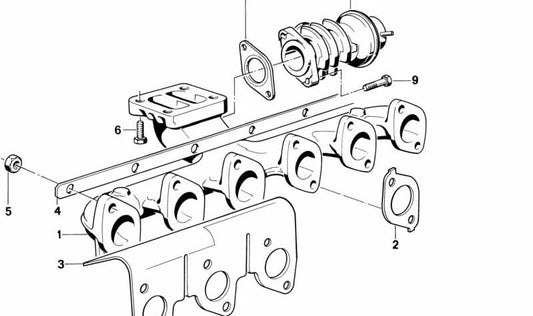 Junta sin amianto OEM 11712243895 para BMW E30, E28, E34. Original BMW.