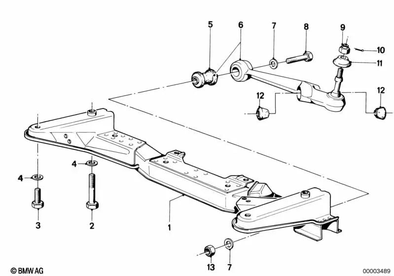 Soporte de goma para BMW Serie 3 E21 (OEM 31121116493). Original BMW