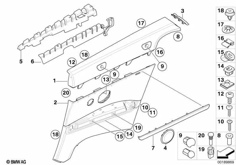 Left gasket for BMW 3 Series E93, E93N (OEM 51439150933). Genuine BMW