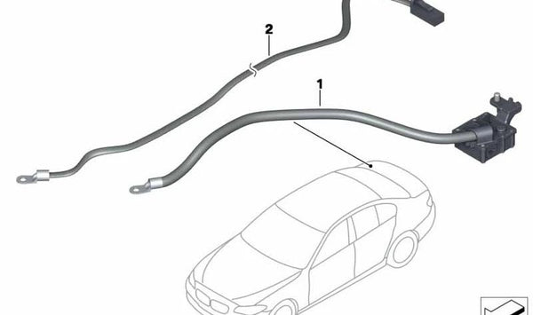 Cable Relé Separador Batería Adicional para BMW F10, F11 (OEM 61127849851). Original BMW