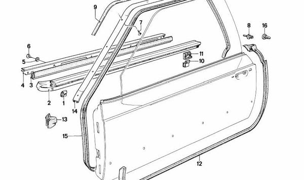 Junta izquierda para BMW E24 (OEM 51211839435). Original BMW.