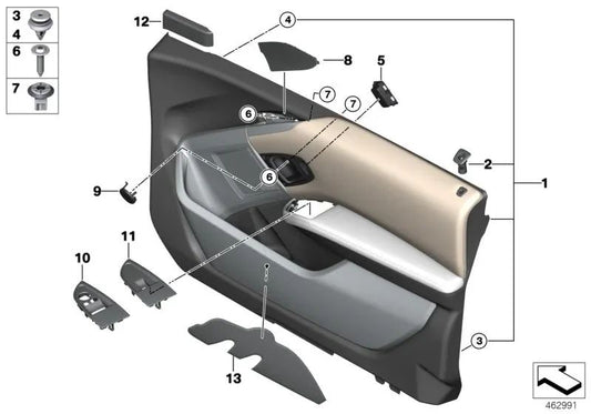 Zentralverriegelungsschalterabdeckung für BMW i3 I01, I01N (OEM 51417326648). Original BMW