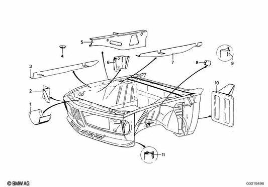 Placa de conexión izquierda para BMW (OEM 41141814039). Original BMW