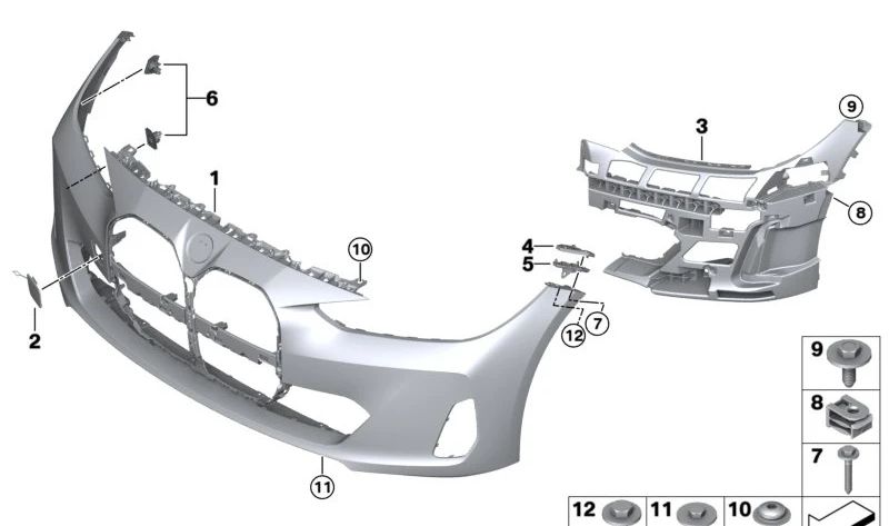 Soporte derecho para BMW G26 (OEM 51118738584). Original BMW.