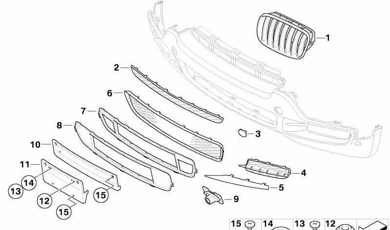 Embellecedor izquierdo OEM 51117168923 para BMW E70 (X5). Original BMW.