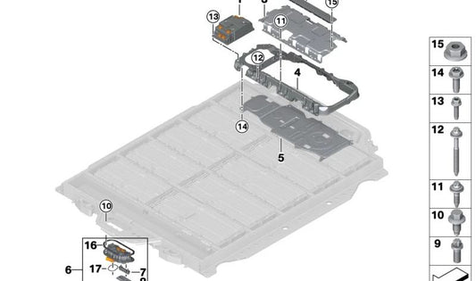 Parafuso OEM 61279893948 para BMW I20. BMW original.