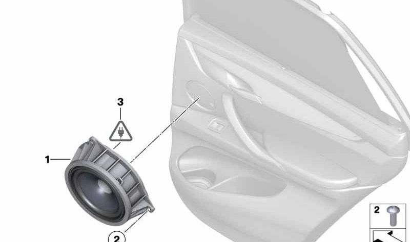 Mitteltonlautsprecher für BMW X5 F15, F85 X6 F16, F86 (OEM 65139286367). Original BMW