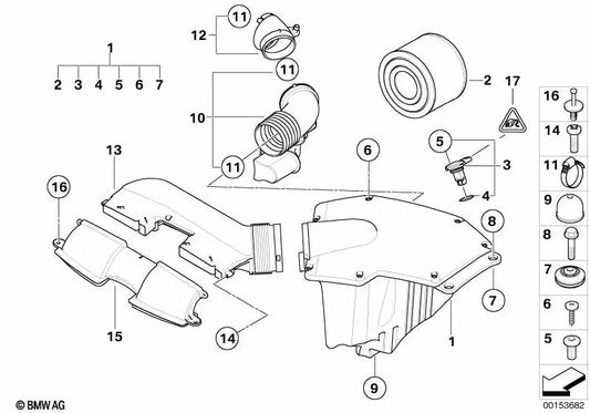 Bellows for BMW 3 Series E90, E90N, E91, E91N, E92, E92N, E93, E93N (OEM 13717560300). Genuine BMW