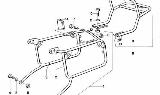 SUPPORT OF STEEL OEM 46541240944 for BMW R50. Original BMW Motorrad.