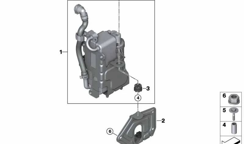 Condensador de Aire Acondicionado con Secador para BMW G05, G18, G06, G07 (OEM 64536847989). Original BMW