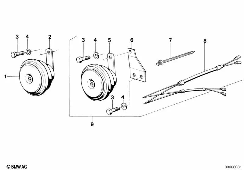 Unterstützung für BMW F30, F80 Serie 3, E46 Series 3, F10 Serie 5 (OEM 61331244597). Original BMW.