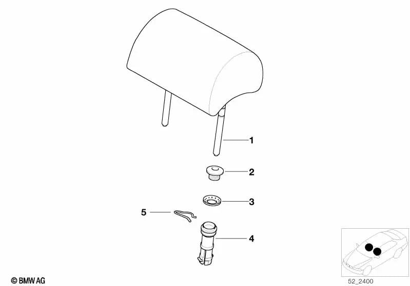 Cubierta para BMW Serie 3 E46, X5 E53 (OEM 52107008669). Original BMW