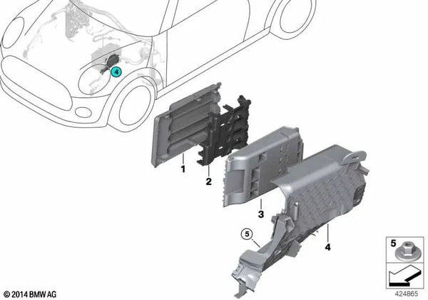 Distribuidor B+ para BMW F45, F46, F48, F49, F39, Mini F54, F55, F56, F57, F60 (OEM 61149321022). Original BMW