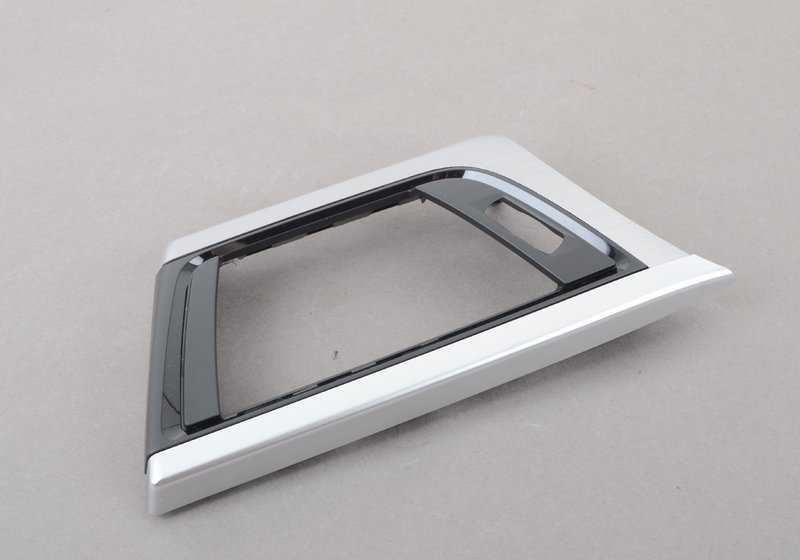 Moldura decorativa de salpicadero aluminio cepillado OEM 51459231223 para BMW F30, F31, F34, F32, F33, F36. Original BMW.