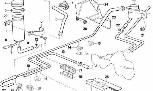 Protector interior de paso de rueda trasero derecho OEM 16132227965 para BMW E31. Original BMW.