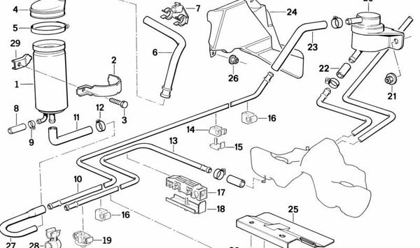 Protector interior de paso de rueda trasero derecho OEM 16132227965 para BMW E31. Original BMW.