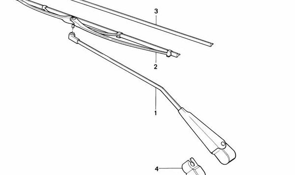 Brazo de limpiaparabrisas para BMW Serie 7 E23 (OEM 61611363269). Original BMW.