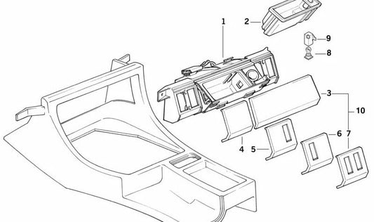 Einsatz para BMW Serie 7 E32 (OEM 51168116734). Original BMW