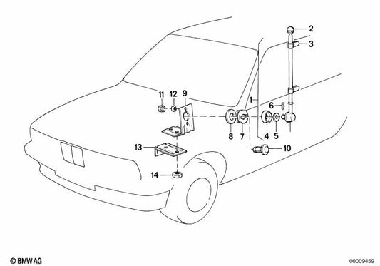 Refuerzo derecho para BMW Serie 7 E38 (OEM 72608131784). Original BMW.