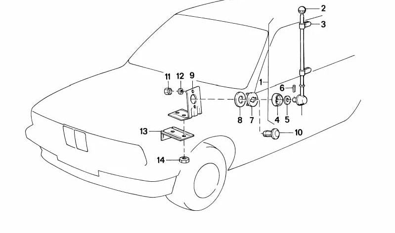 Arandela de sujeción OEM 72608131715 para BMW E38. Original BMW.