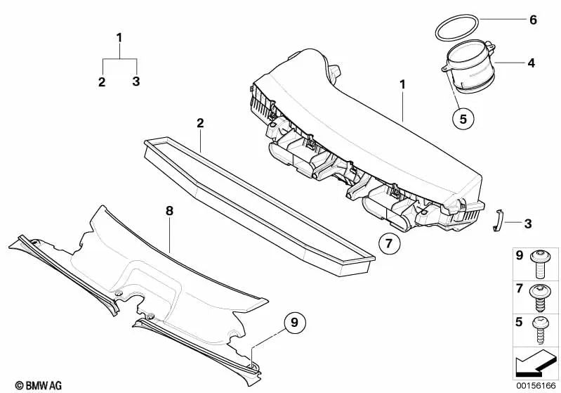 Tornillo Innentorx M6x16 para BMW E83, E83N (OEM 13713402994). Original BMW.