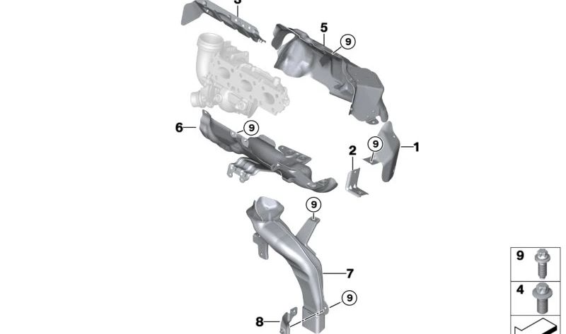 Soporte para BMW Serie 2 F45, F45N, X1 F48N, F49, F49N, X2 F39, MINI F60, F60N (OEM 11658617348). Original BMW