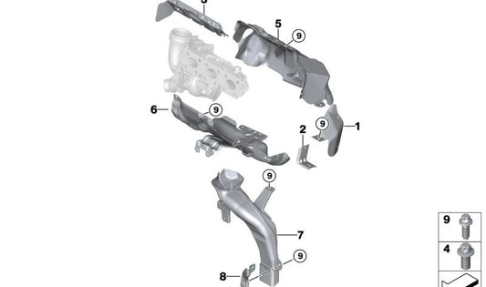 Support for BMW 2 Series F45, F45N, X1 F48N, F49, F49N, X2 F39, MINI F60, F60N (OEM 11658617348). Genuine BMW