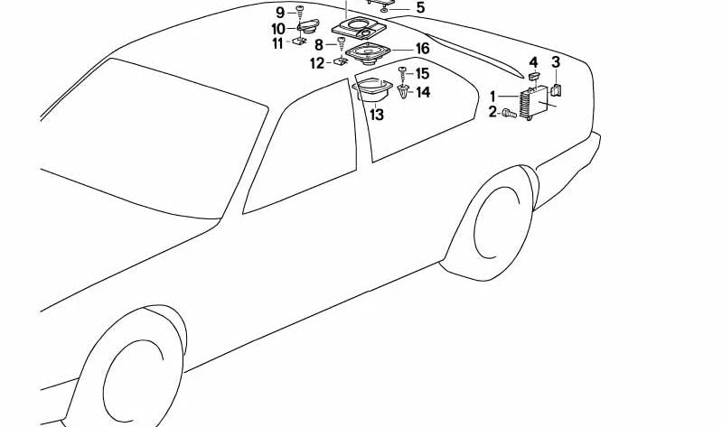 Módulo Ecualizador Sistema Hi-Fi para BMW E34, E32 (OEM 65121391313). Original BMW