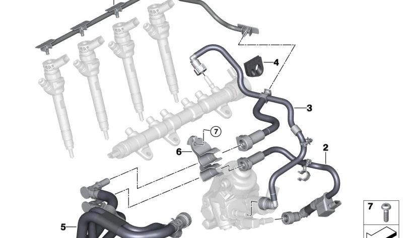 Tuelle para BMW E81, E82, E87N, E88, F20, F21, F40, F70, Serie 2, Serie 3, Serie 4, Serie 5, Serie 6, Serie 7, Serie 8, X1, X2, X3, X4, X5, X6, X7 (OEM 13537801976). Original BMW