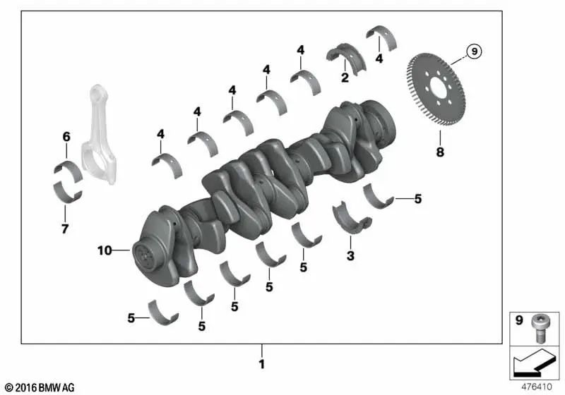 Generador para BMW Serie 3 E46, Z4 E85, E86 (OEM 11217831524). Original BMW