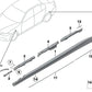 Left support guide for BMW F30, F31, F80 (OEM 51777256917). Original BMW