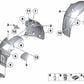 Cubierta del guardabarros delantero derecho para BMW F10, F10N, F11, F11N, F18, F18N (OEM 51717186728). Original BMW