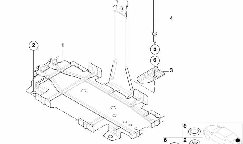 Guía de sujeción para BMW Serie 3 E46 (OEM 51717056337). Original BMW.