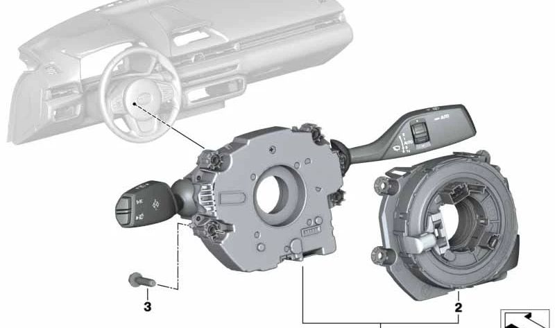 Module de commande IM Colonne 61315A8199 pour BMW G42, G20, G28, G22, G23, G26, G30, G38, G32, G14, G15, G16, G02, G06, G29. BMW d'origine.