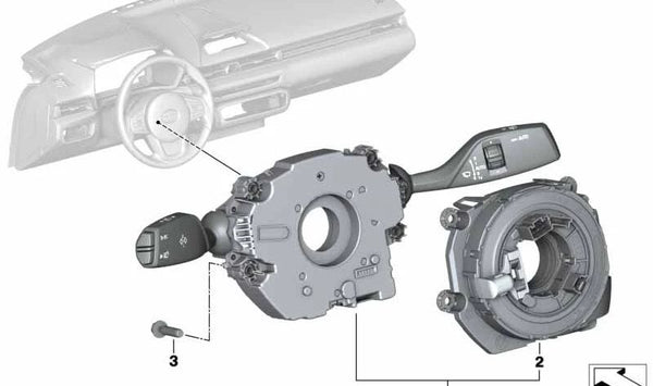 Módulo de control columna de dirección OEM 61315A81999 para BMW G42, G20, G28, G22, G23, G26, G30, G38, G32, G14, G15, G16, G02, G06, G29. Original BMW.