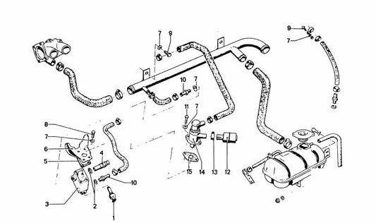 OEM water temperature sensor 13621353329 for BMW (Compatible models: E21, E30, E12, E28, E23, E24, E32, E34, Z1, E38, E39, E46, E90, E92, F10, F30, G20, X1, X3 , X5 , X6). BMW original.