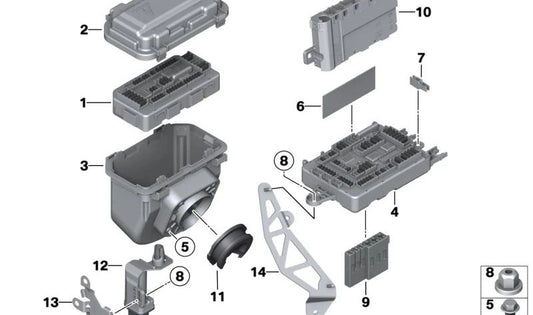 Conector de cableado OEM 61149224854 para BMW (F20, F21, F22, F23, F87, F30, F31, F34, F80, F32, F33, F36, F82, F83). Original BMW.