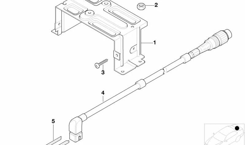 Câble de connexion pour le changeur de CD pour plusieurs modèles / séries BMW (OEM 65128407357). BMW d'origine