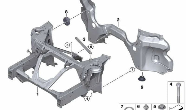 Módulo de Eje Delantero para BMW I12, I15 (OEM 39108836246). Original BMW