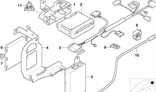 Cable de Conexión para Navegación para BMW E39 (OEM 61126915134). Original BMW