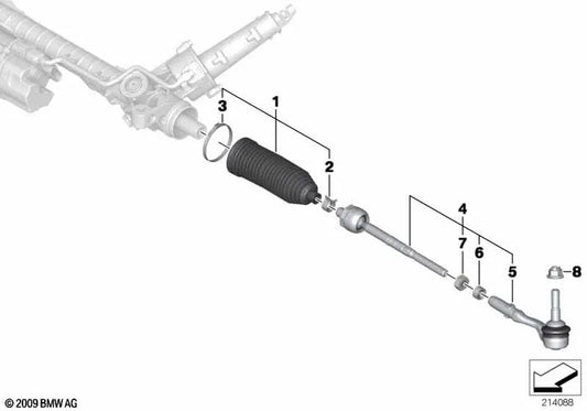 Ball joint for BMW X3 F25, X4 F26 (OEM 32106792674). Genuine BMW