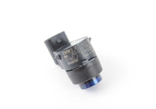 Sensor de estacionamento PDC azul Montego OEM 66209114342 para BMW E81, E82, E87, E88, E90, E91, E92, E93, E89. BMW original.