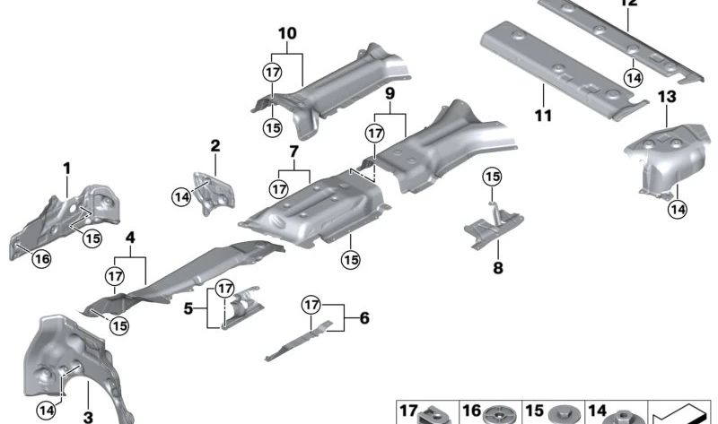 Guardabarros para BMW X5 G05N, X6 G06N (OEM 51489477795). Original BMW.