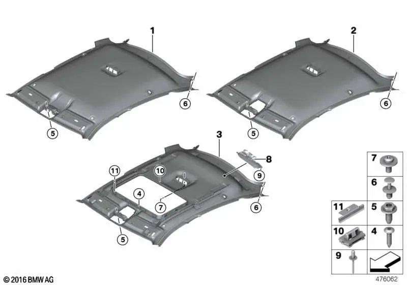 Tornillo de chapa avellanado combinado para BMW E64, E64N, F16, F86 (OEM 07146953120). Original BMW.