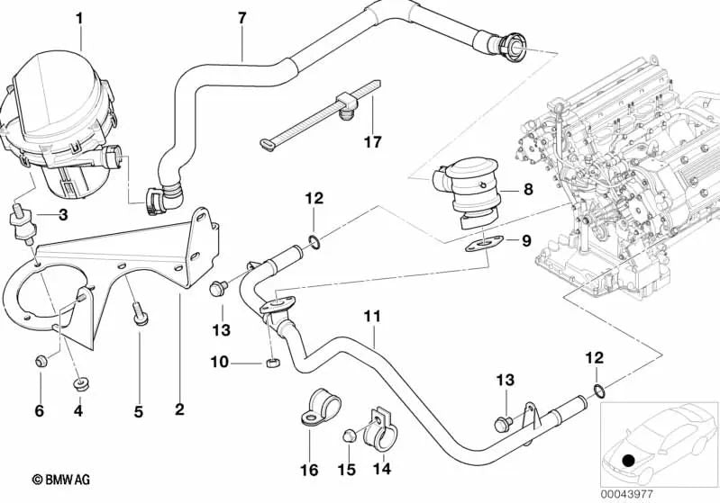 Bomba de aire para BMW E52 (OEM 11721433900). Original BMW