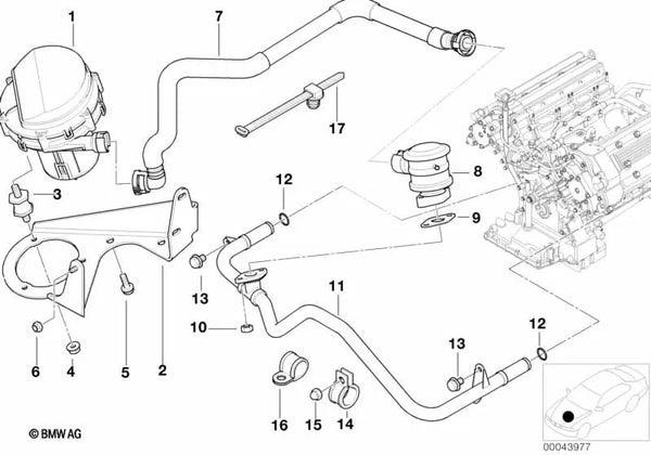 Bomba de aire para BMW E52 (OEM 11721433900). Original BMW