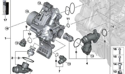 Anel de vedação para BMW Série 1 F40, F70, Série 2 F44, F45N, F46N, G42, U06, Série 3 G20, G21, G28, Série 4 G22, G23, G26, Série 5 G30, G31, Série 6 G32, X1 F48, U11, X2 F39, U10, X3 G01, X4 G02, X5 G05 (OEM 11518472115). BMW original